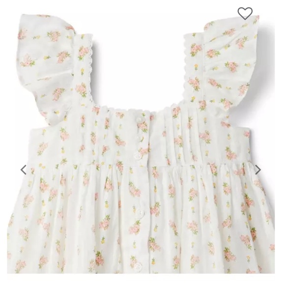 Janie and Jack FLORAL RUFFLE SLEEVE SUNDRESS - Picture 2 of 9